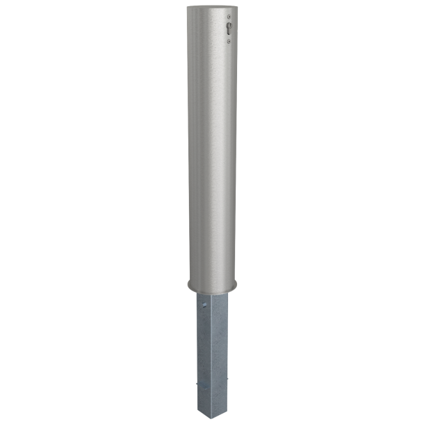 Stainless steel post |  154 mm | removable, with Euro profile cylinder lock andthree keys, self-engaging lockwith hot-dip galvanized ground socket part-no. 470.10 | height above ground approx. 900 mm